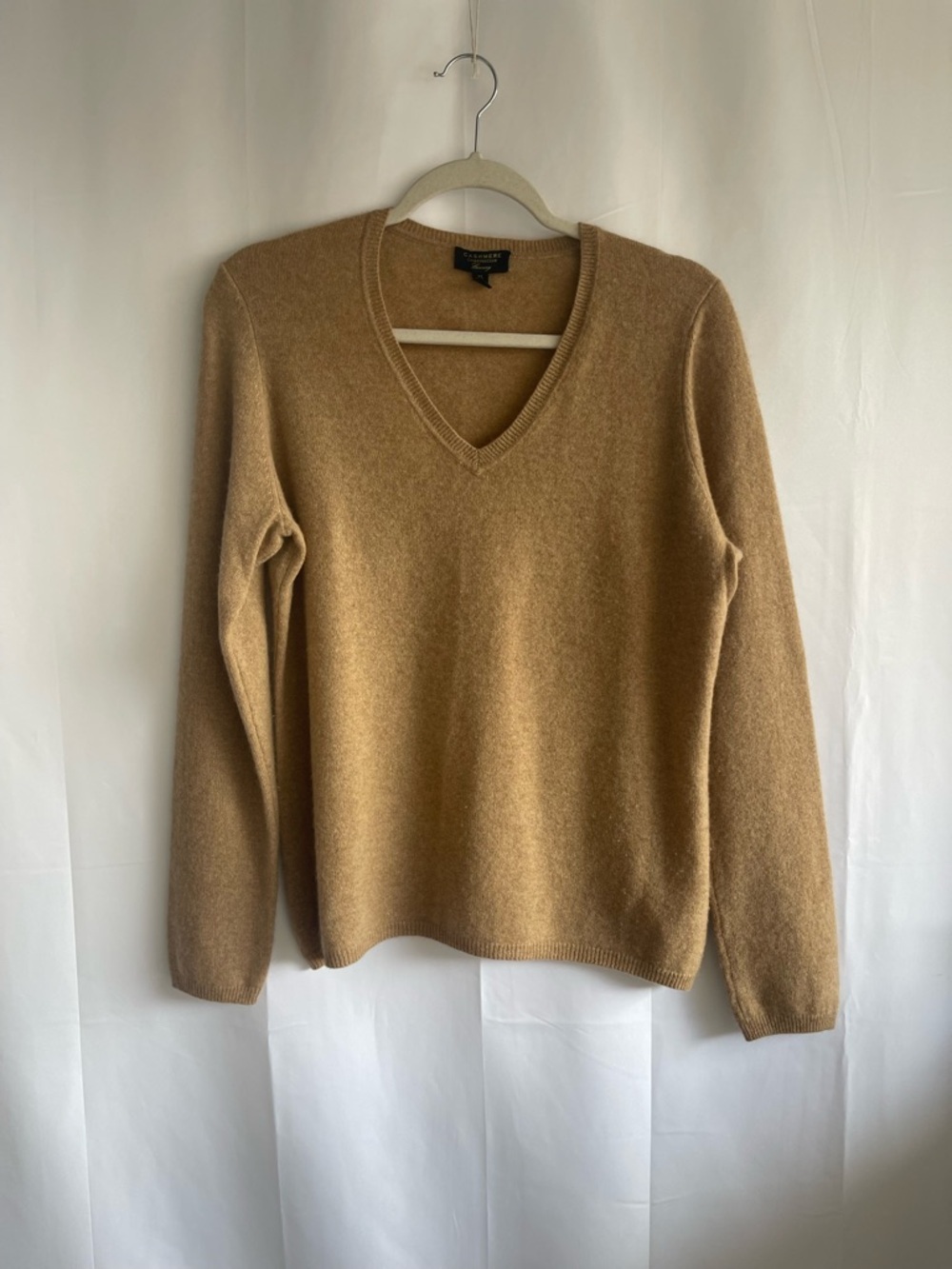 Charter Club Women's Camel V-Neck Sweater - Picture 2 of 5